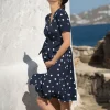 Outlet Seraphine Umstands- Und Stillkleid Mit Fleckmuster In Marineblau Und Weis
