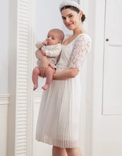 Cheap Seraphine Umstands- Und Stillkleid Mit Spitzentop Und Plisseerock - Elfenbein