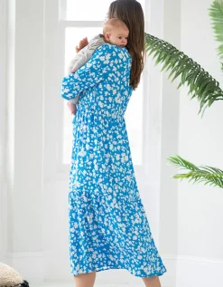 Best Sale Seraphine Umstands- Und Stillkleid Mit Blumenmuster In Blau Und Weis