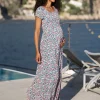 Fashion Seraphine Umstands- Und Still-Maxikleid Aus Buntem Jersey Mit Blumenmuster