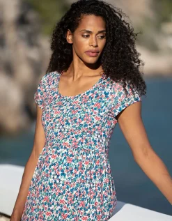 Fashion Seraphine Umstands- Und Still-Maxikleid Aus Buntem Jersey Mit Blumenmuster