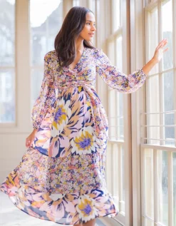 Clearance Seraphine Umstands- Und Stillmidikleid Mit Boho-Blumenmuster