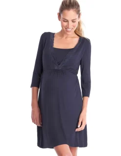 Shop Seraphine Umstands- Und Stillnachthemd In Dunkelblau