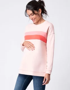Flash Sale Seraphine Umstands- Und Stillpullover In Pink Ombre Colourblock