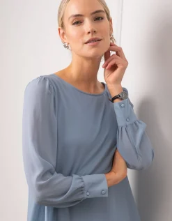 Best Sale Seraphine Umstands- Und Stilltop Im Lagenlook, Schieferblau