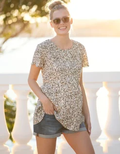 Cheap Seraphine Umstands- Und Stilltop Mit Ditsy-Blumendruck In Khaki