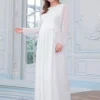 Cheap Seraphine Umstandsbrautkleid Aus Strukturiertem Chiffon