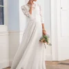 New Seraphine Umstandsbrautkleid Mit Abnehmbarer Spitze