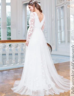 Flash Sale Seraphine Umstandsbrautkleid Mit Langen Spitzenarmeln