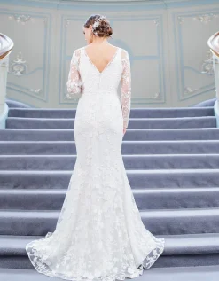 Flash Sale Seraphine Umstandsbrautkleid Mit Langen Spitzenarmeln