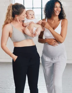 New Seraphine Umstandsjogginghosen Doppelpack Schwarz & Grau