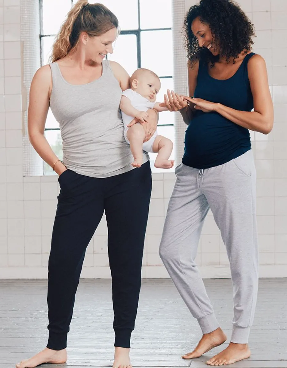 New Seraphine Umstandsjogginghosen Doppelpack Schwarz & Grau