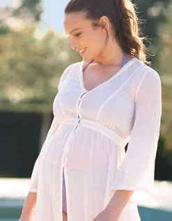 Clearance Seraphine Umstandskaftan - Elfenbein