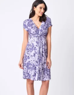 Best Sale Seraphine Umstandskleid Mit Geknoteter Empire Taille Und Lavendelblutendruck