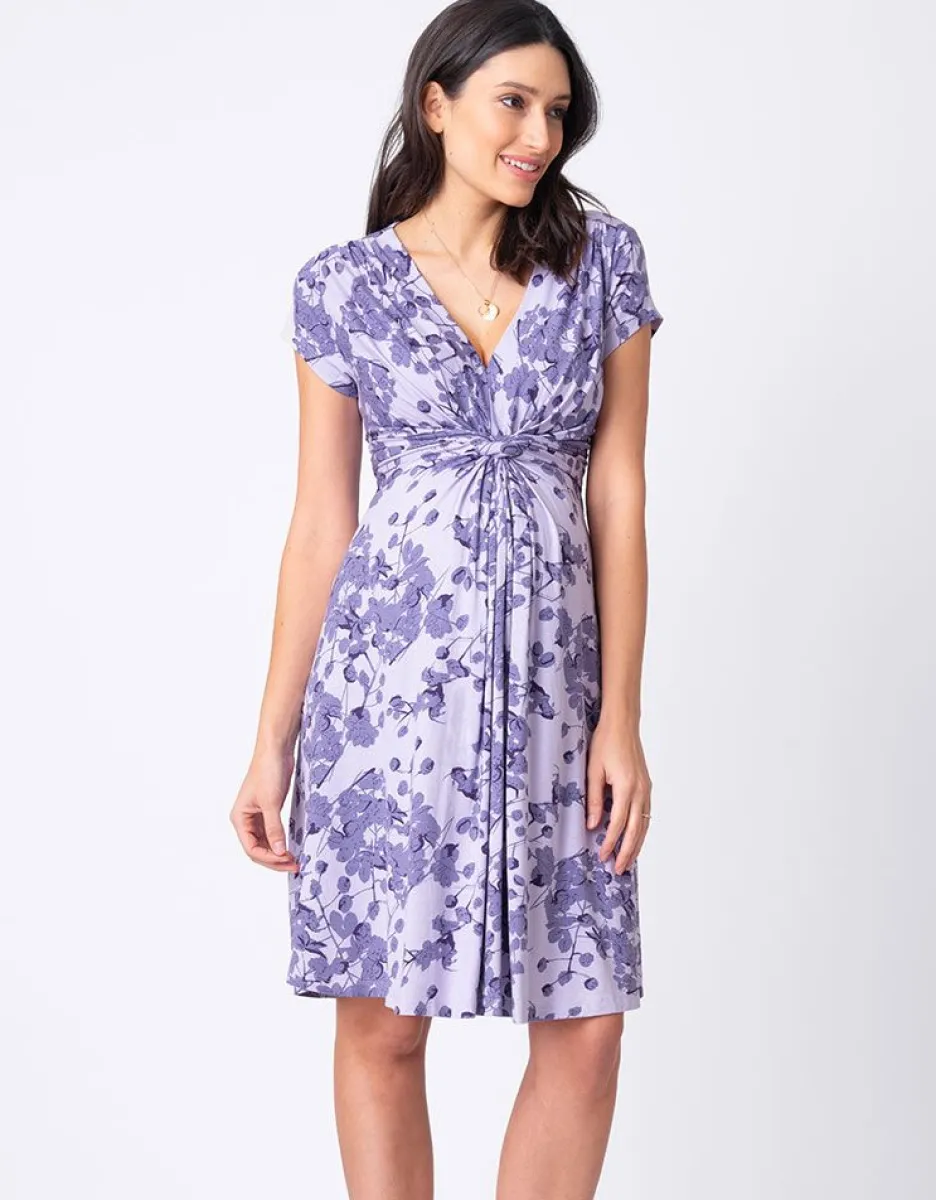 Best Sale Seraphine Umstandskleid Mit Geknoteter Empire Taille Und Lavendelblutendruck