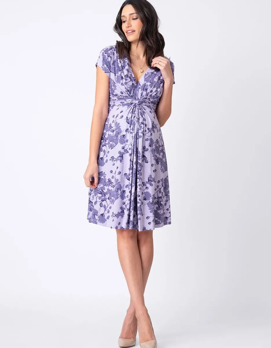 Best Sale Seraphine Umstandskleid Mit Geknoteter Empire Taille Und Lavendelblutendruck