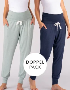 Store Seraphine Umstands-Loungehosen Navy & Salbei Doppelpack