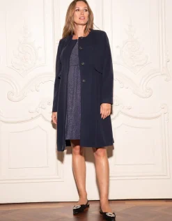 New Seraphine Umstandsmantel Aus Kaschmirmischung - Dunkelblau