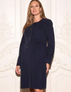 New Seraphine Umstandsmantel Aus Kaschmirmischung - Dunkelblau