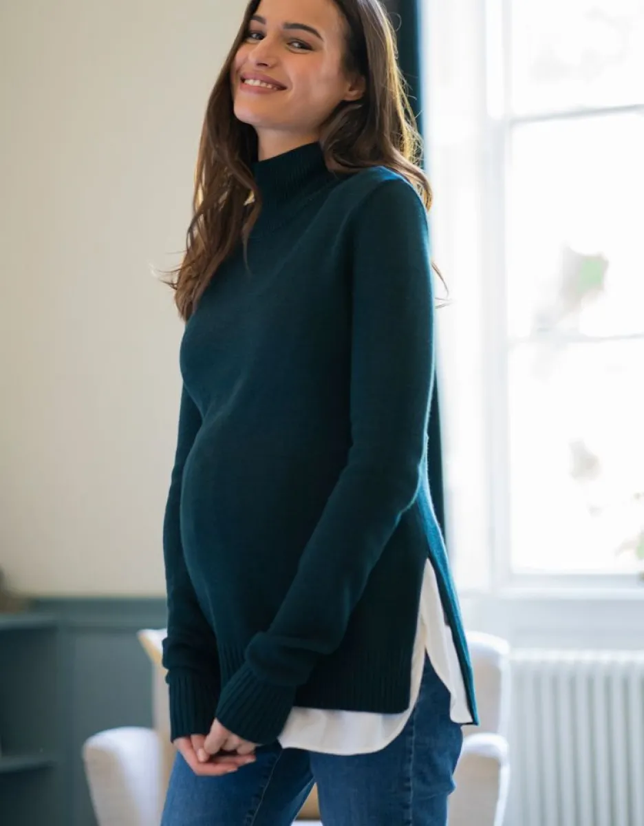 New Seraphine Waldgruner 2-In-1 Umstands- & Stillpullover