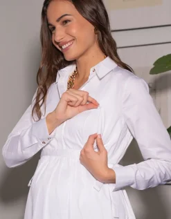 Cheap Seraphine Weise Still- & Umstandsbluse Aus Baumwolle