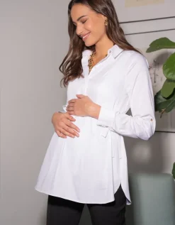 Cheap Seraphine Weise Still- & Umstandsbluse Aus Baumwolle
