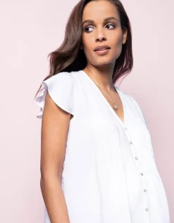 Hot Seraphine Weise Umstandsbluse Mit Luftigen Armeln