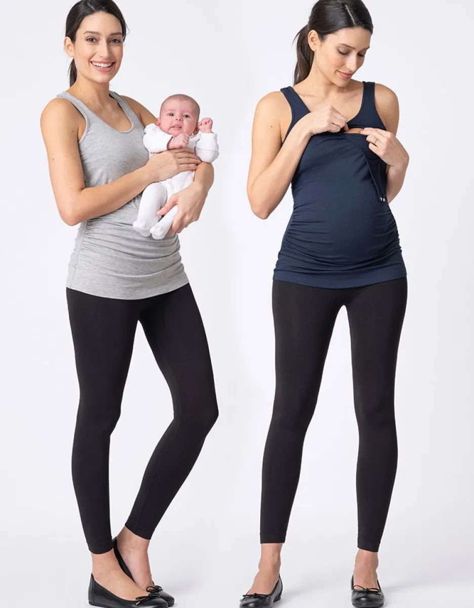 Best Seraphine Zwei Umstandstops Und Stilltops In Grau & Blau
