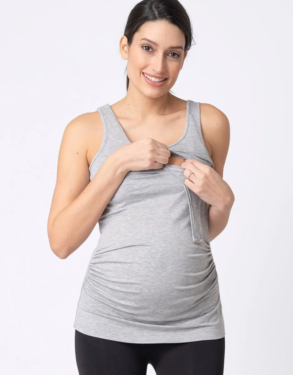 Best Seraphine Zwei Umstandstops Und Stilltops In Grau & Blau